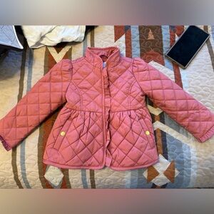 Janie and Jack peplum riding jacket. Pink 18-24 months